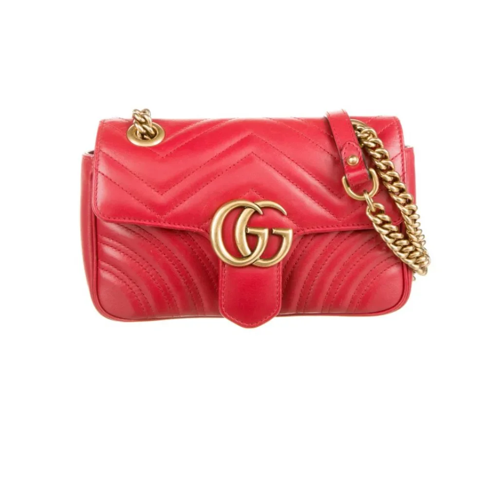 GUCCI Mini GG Marmont Matelassé Shoulder Bag 